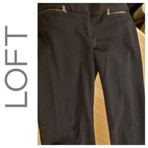 Loft Low Rise Cropped Bank Pants Sz 2